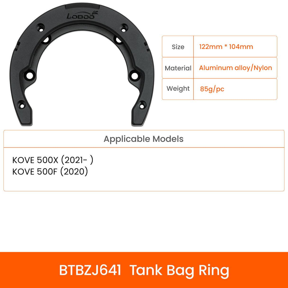 Δαχτυλίδι τσάντα τανκ: KOVE 500X - 500F